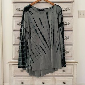 Olive Tie Dye Long Sleeve Top